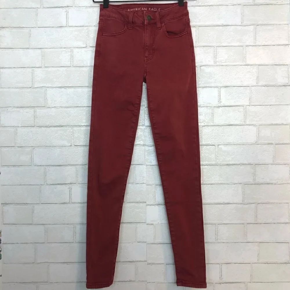 American Eagle High Rise Colored Jeggings 0